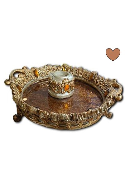 Other صينية مجوهرات ذهبية عتيقة - للخطوبة والزفاف والأفراح مقاس 35×13.5×40 سم