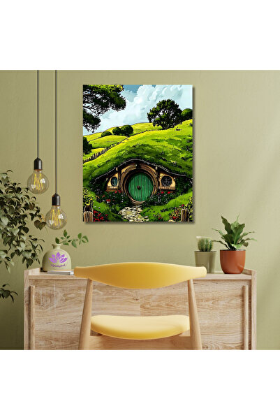 LİLYHOBBYLAND Sayılarla Boyama Seti Orta Dünya 40x50 cm Hobbit Tepelerinde Re...