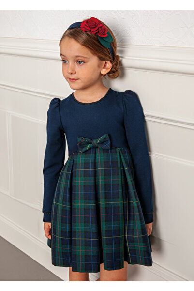 Abel & Lula Абел Лула момичешка рокля с кариран десен 5529