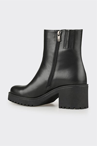 Elle Shoes Siyah Deri Kadın Günlük Bot