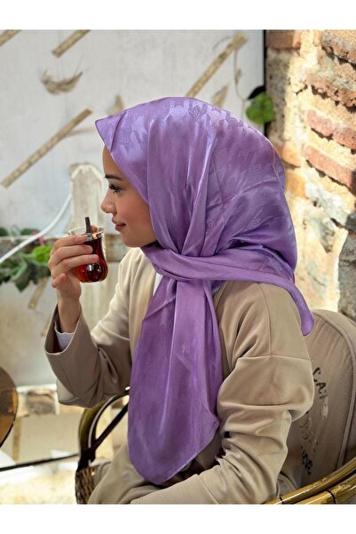 eyandis Eșarfă din bumbac cu model picior de gâscă, mătăsoasă, jacquard