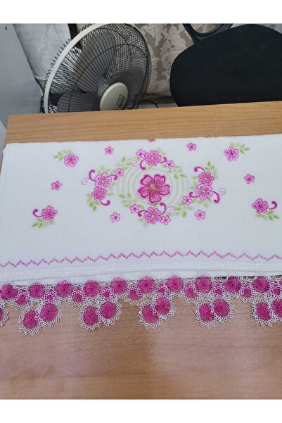 Firdevs moda çeyiz Çeyizlik İğne Oyalı Kadife Havlu