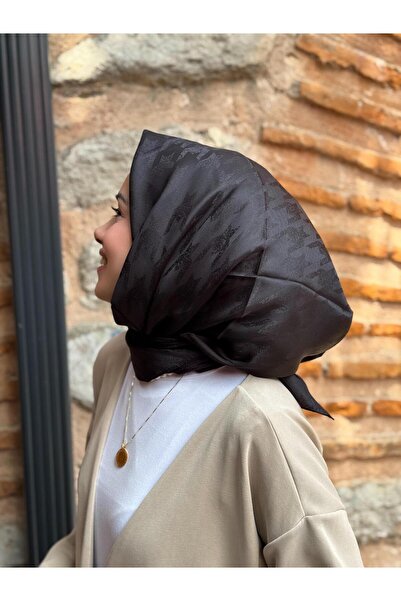 eyandis وشاح جاكار حريري من القطن بنمط Houndstooth