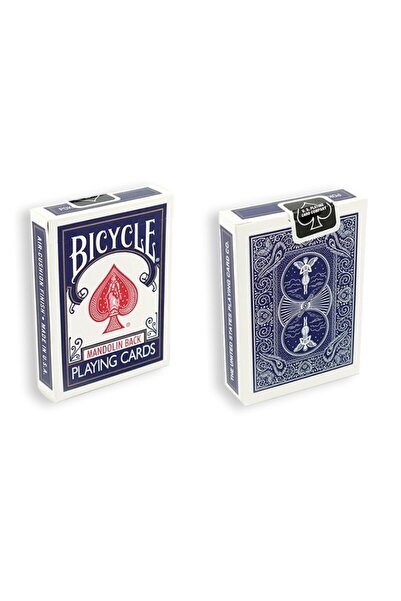 OyuncaklarÜlkesi Bicycle 809 Mandolin Blue Standard Index Blue Premium Playing Card Deck of Playing Cards