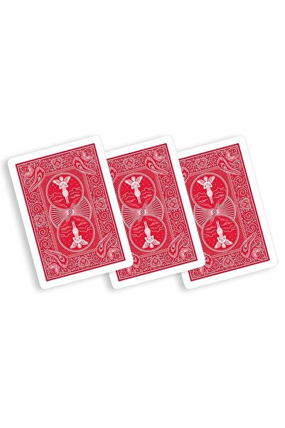 OyuncaklarÜlkesi Bicycle 809 Mandolin Red Standard Index Red Premium Playing Card Deck of Playing Cards
