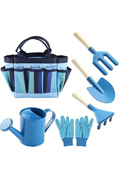 erorex Kids Gardening Tools Toddler Garden Tools Set Shovel Rake Trowel Watering Can Gardening Gloves