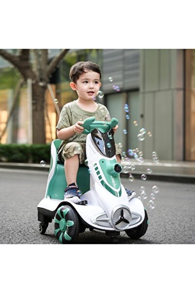 FONIX Mașină electrică pentru copii, Comando Kids, telecomandă, rotație la 360°, funcție bule de săpun, baloane