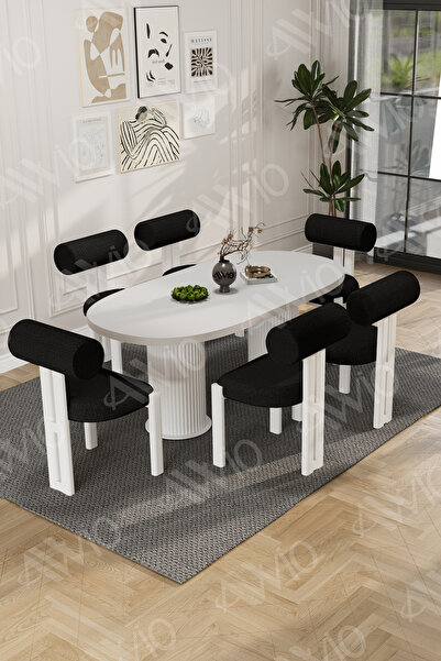 AVVİO Carlina Bohem Ayak 6'Lı Metal Pofi Demonte Sandalye 80x160 Masa Sandaly...