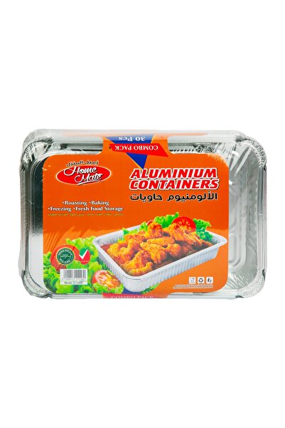 Homemate Home Mate Aluminium Containers with Lids | 3 Packs of 10pcs Each (30...