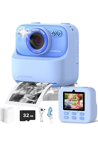 ZONEY كاميرا الطباعة الفورية للأطفال (زرقاء)