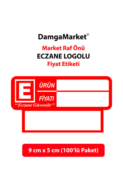DamgaMarket Eczane Raf Önü Fiyat Etiketi, Fiyat Ürün Etiketi, 9 cm x 5 cm, Ra...