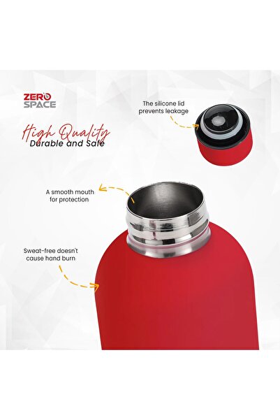 Generic ZeroSpace Stainless Steel Insulated Water Bottle 750ml (Red)