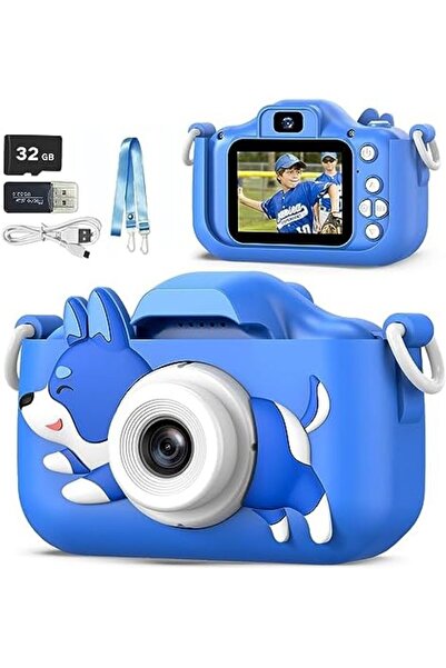 Generic ZONEY Kids Camera Toys for 3-12 Boys Girls Children's Gifts 1080P HD Digital Camera (Blue)