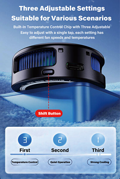 Generic AI-Powered Variable Speed Magnetic Android Phone Cooler Portable Gaming Cooling Fan Radiator