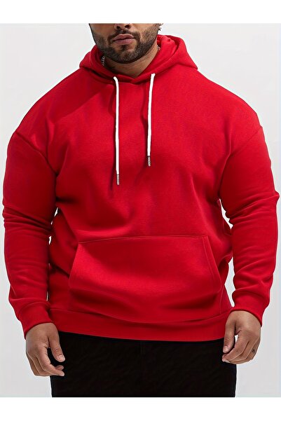 MODAVİBE Hanorac unisex cu glugă și buzunar tip cangur – Țesătură din bumbac ...