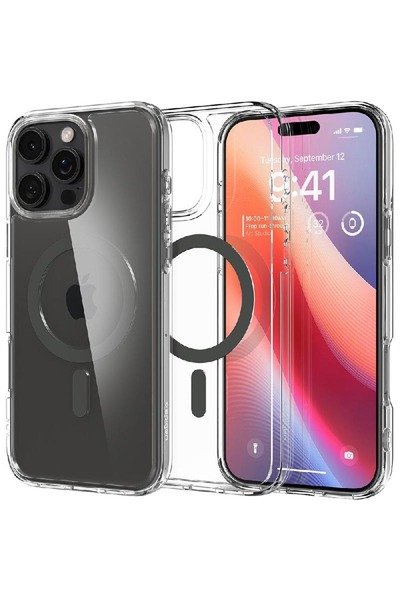 Spigen Ultra Hybrid MagFit Back Cover Mobile Case with MagSafe for iPhone 16 Pro Max