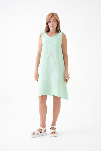 Butik Rochie din țesătură muselină din bumbac 100% MG-20251