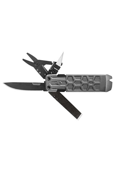 GERBER Gear Lockdown 10-in -1 Çok Amaçlı Çakı - Survival Kazıma Çubuğu - Gri