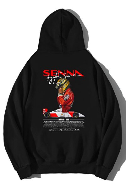 BRZ COLLECTION Unisex oversize ayrton senna kapucnis pulóver