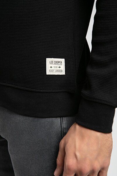 Lee Cooper Sirius Men's Polo Neck Sweatshirt Black