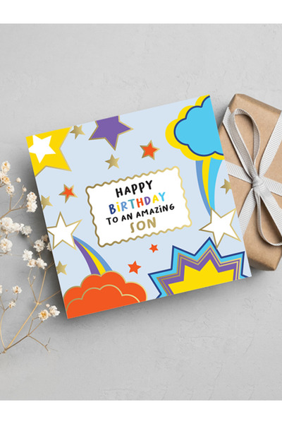 Share the Love بطاقة تهنئة بمناسبة عيد ميلاد ابني الرائع