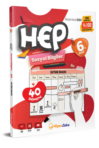 HiperZeka 2026 6. Sınıf Haftalık Hep Sosyal Bilgiler 40 Deneme | Mustafa Kema...