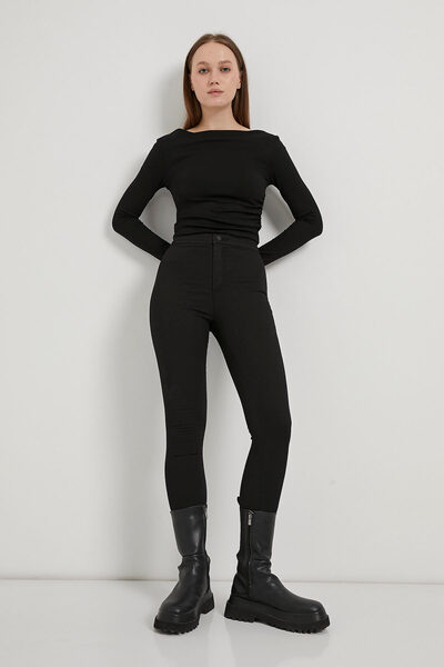 Arma Life Kadın Yüksek Bel Toparlayıcı Siyah Esnek Pantolon