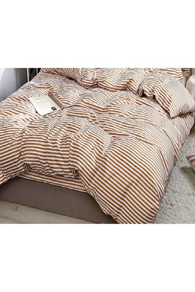 CHIRASO 4 Piece Bedding Set, Satin Cotton Sheet 240x250cm, Duvet Cover 200x230cm, 2 Pillowcases
