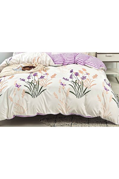 CHIRASO 4 Piece Bedding Set, Satin Cotton Sheet 240x250cm, Duvet Cover 200x230cm, 2 Pillowcases