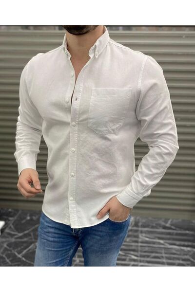 ruff Men's Solid Color Gabardine Shirt