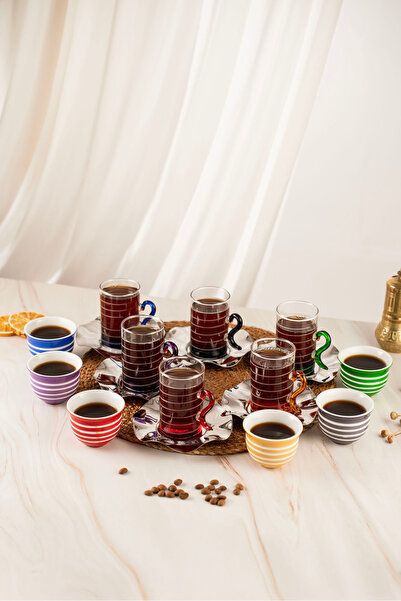 crystalhome 18 Piece Tea and Coffee Set