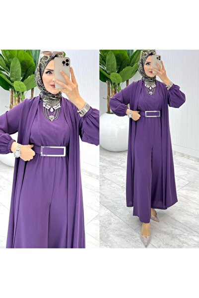 MB MODABERARDİ Kadın Tulumlu Abaya Takımı