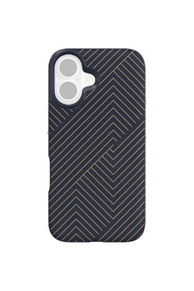 Zagg غطاء لندن سناب باك مع ماج سيف لهاتف آيفون 16 - أزرق داكن، ذهبي