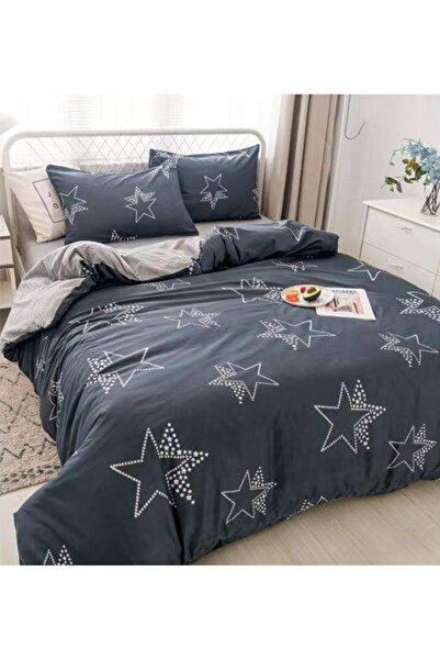 CHIRASO 4 Piece Bedding Set, Satin Cotton Sheet 240x250cm, Duvet Cover 200x230cm, 2 Pillowcases