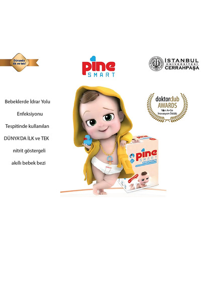 Pine SMART Akıllı Bebek Bezi 5’li (2, 3, 4, 5, 6 Beden (3–6 Kg / 4–9 Kg / 7–14 Kg / 11–18 Kg / 15+ Kg)
