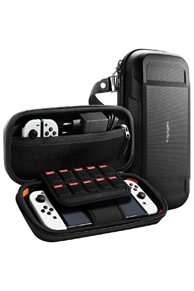 Spigen حقيبة حمل Rugged Armor Pro لجهاز Nintendo Switch - OLED Black