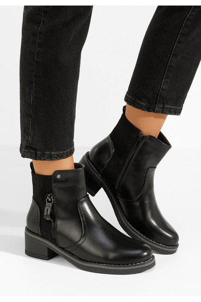B T Shoes Γυναικεία μποτάκια Eulalia Μαύρα
