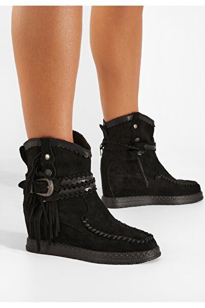 B T Shoes Černé mocc kozačky Izenite