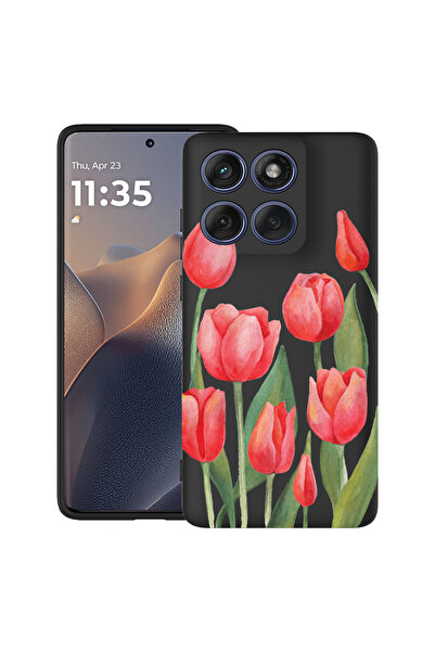 bestcase Carcasă antișoc pentru Motorola Edge 60 Pro cu design Lalele roșii, 2043681 B 633