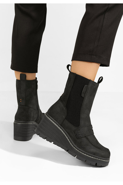 B T Shoes μποτακια πλατφορμεσ Saina Μαύρα