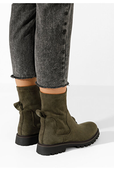 B T Shoes Γυναικεία μποτάκια Javana πρασινο