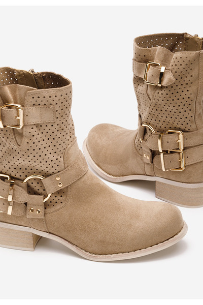 B T Shoes Γυναικεία μποτάκια Daiela V2 χακι