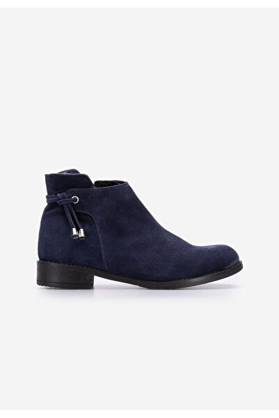 B T Shoes Tmavě modré kožené kotníkové boty Dezara V3