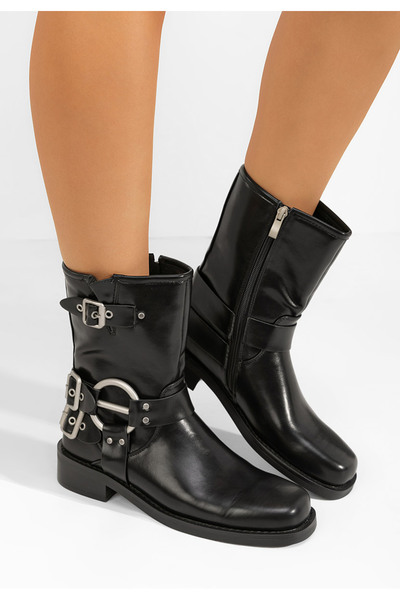 B T Shoes Ghete inalte dama Migdalia negre