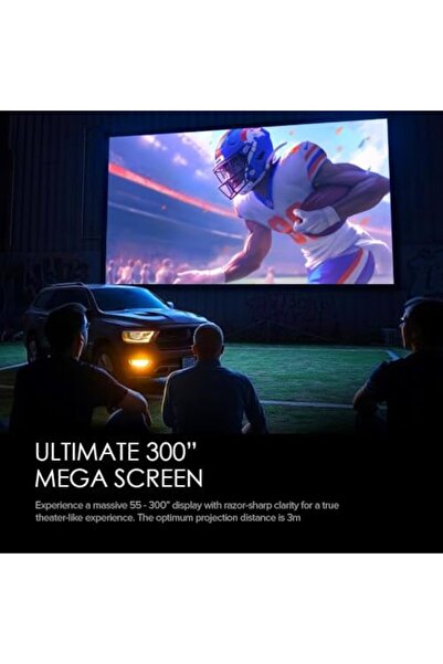 Wownect Pro Android Projector | Support 4K FHD 1080P| 1200 ANSI | 2G+32G Wifi 6 BT 5.0 [Dust-proof]