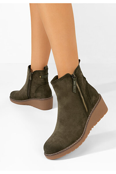 B T Shoes Diandria platform boots khaki