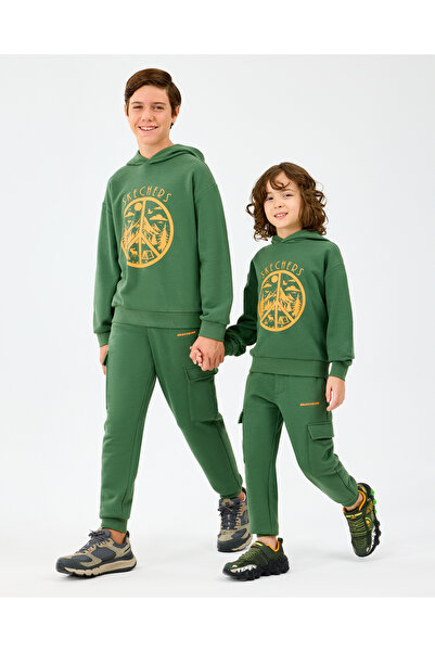 SKECHERS B Lw Fleece Sweatshirt Büyük Erkek Çocuk Haki Sweatshirt SK2520089-1629