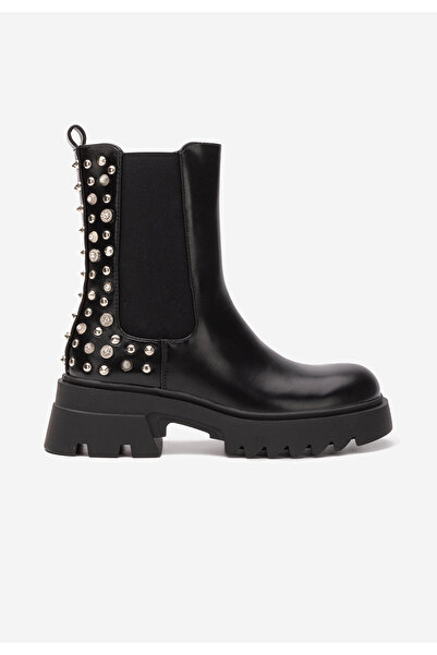 B T Shoes Ghete inalte dama Aida negre