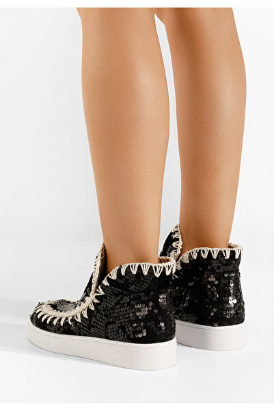 B T Shoes Γυναικεία μποτάκια Azna V4 Μαύρα