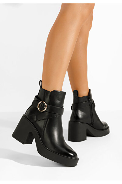 B T Shoes Γυναικεία Μποτάκια Maryann Μαύρα